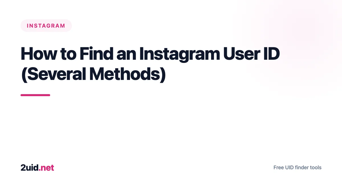 How to Find an Instagram User ID (Several Methods)