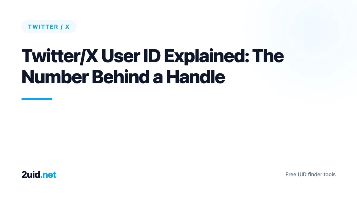 Twitter/X User ID Explained: The Number Behind a Handle
